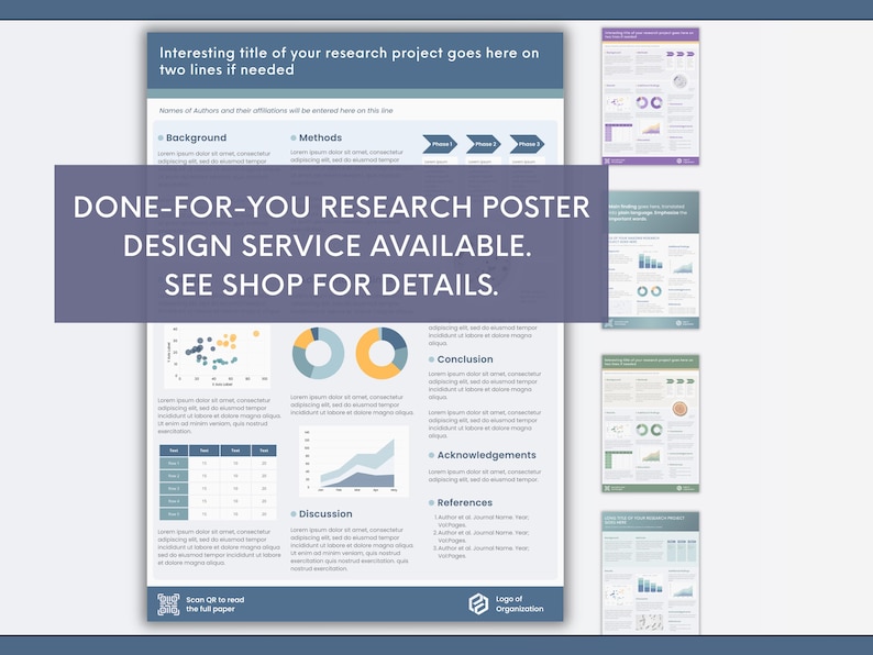 Modern Scientific Research Poster Template | Canva + PowerPoint | Clinical & Academic Conference Poster | Teal and Navy | A0 Portrait image 8