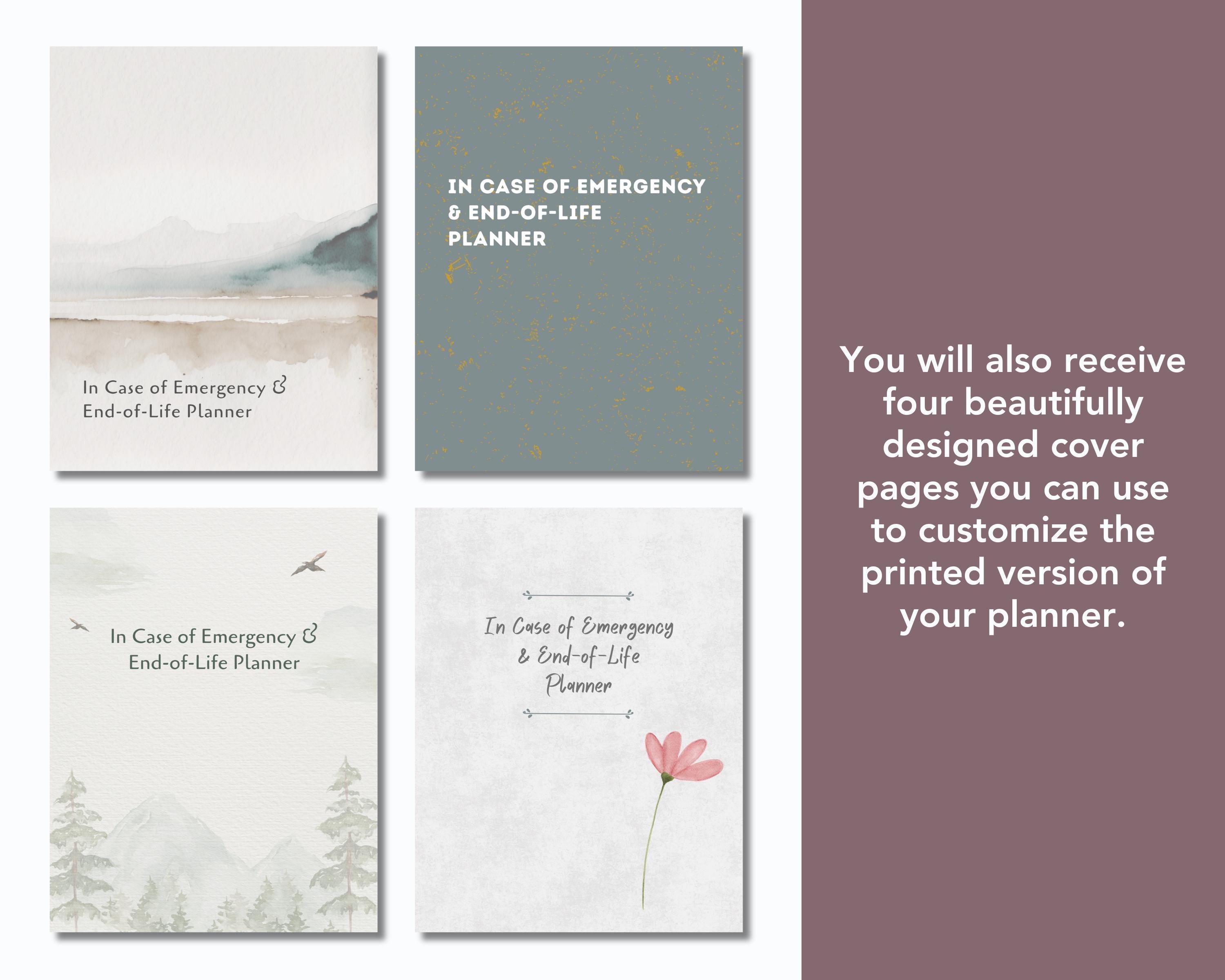 Comprehensive in Case of Emergency & End of Life Planner Google Docs ...