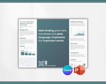 BetterPoster Billboard Poster Template | A0 Landscape | Canva + PowerPoint | Conference Research Poster | Editable