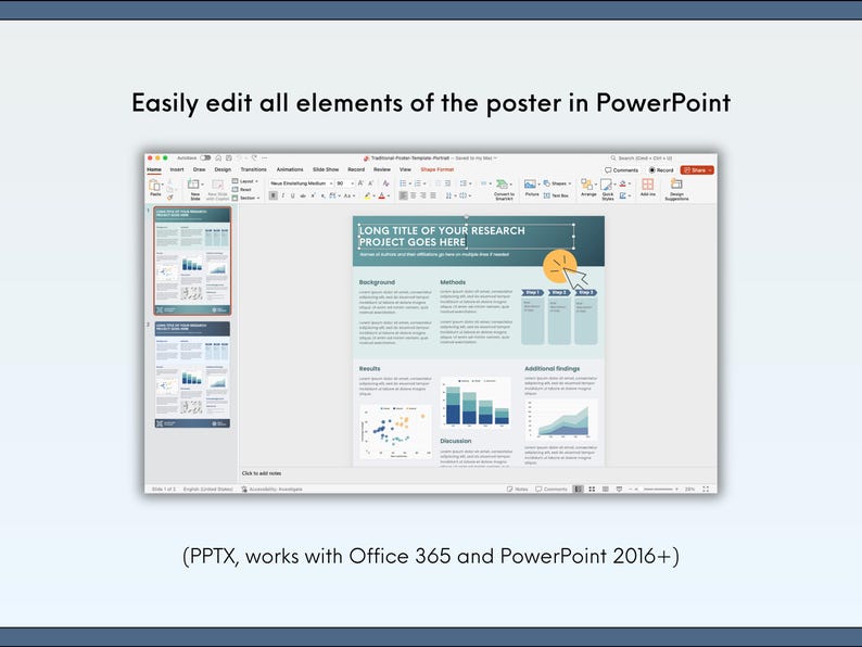 modern A0 academic poster template editable in powerpoint