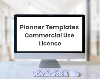 Plantilla de planificador digital. Licencia de uso comercial/reventa para plantillas de Google Sheets y Google Docs, archivos de Word y Excel.