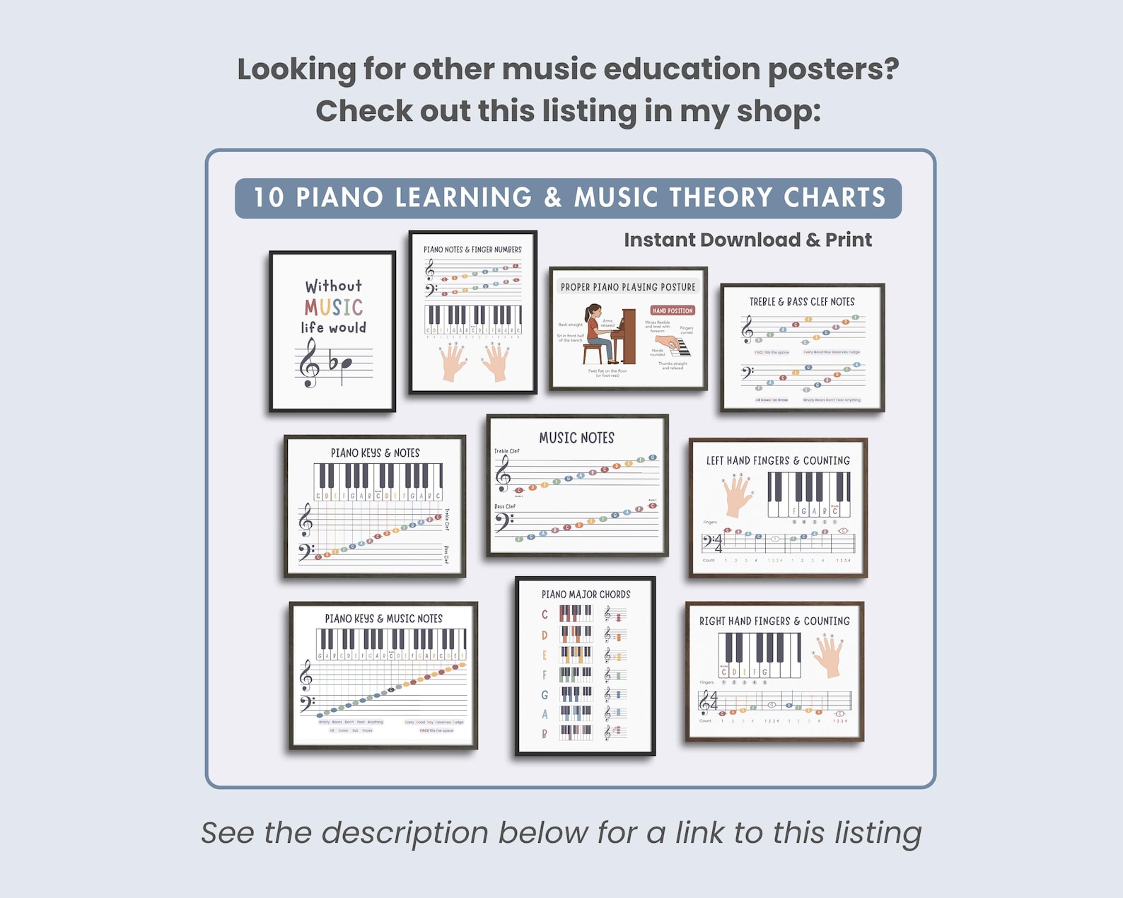Music Notes in Treble & Bass Clef on Staff With Ledger Lines, Beginner ...