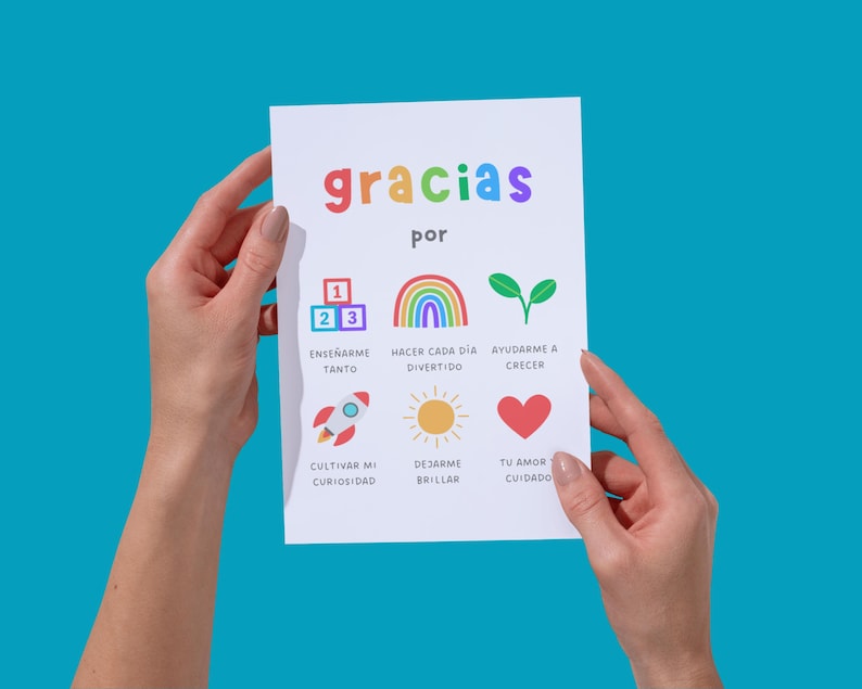 thank you card for spanish teacher