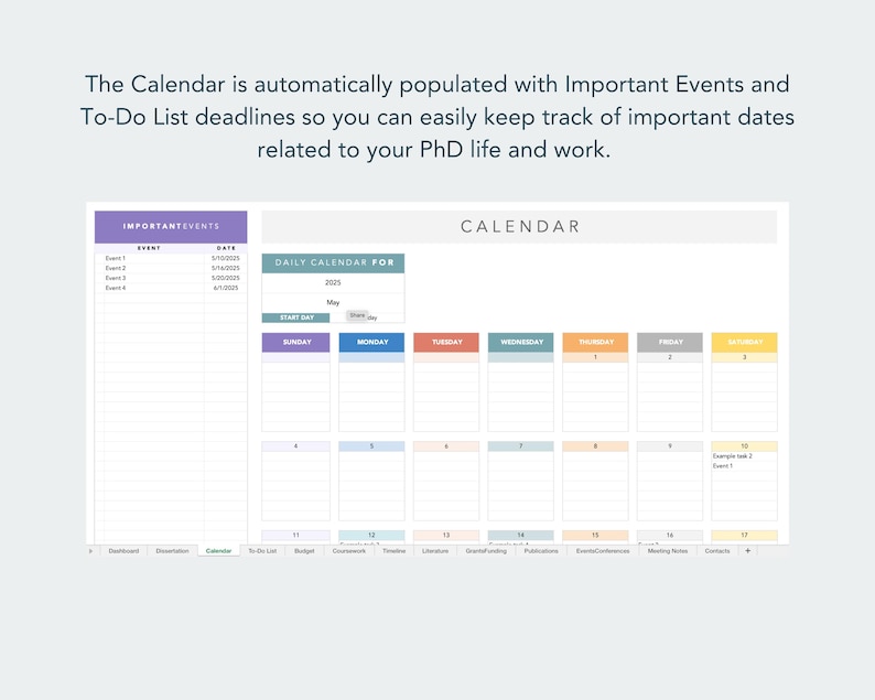 digital phd calendar