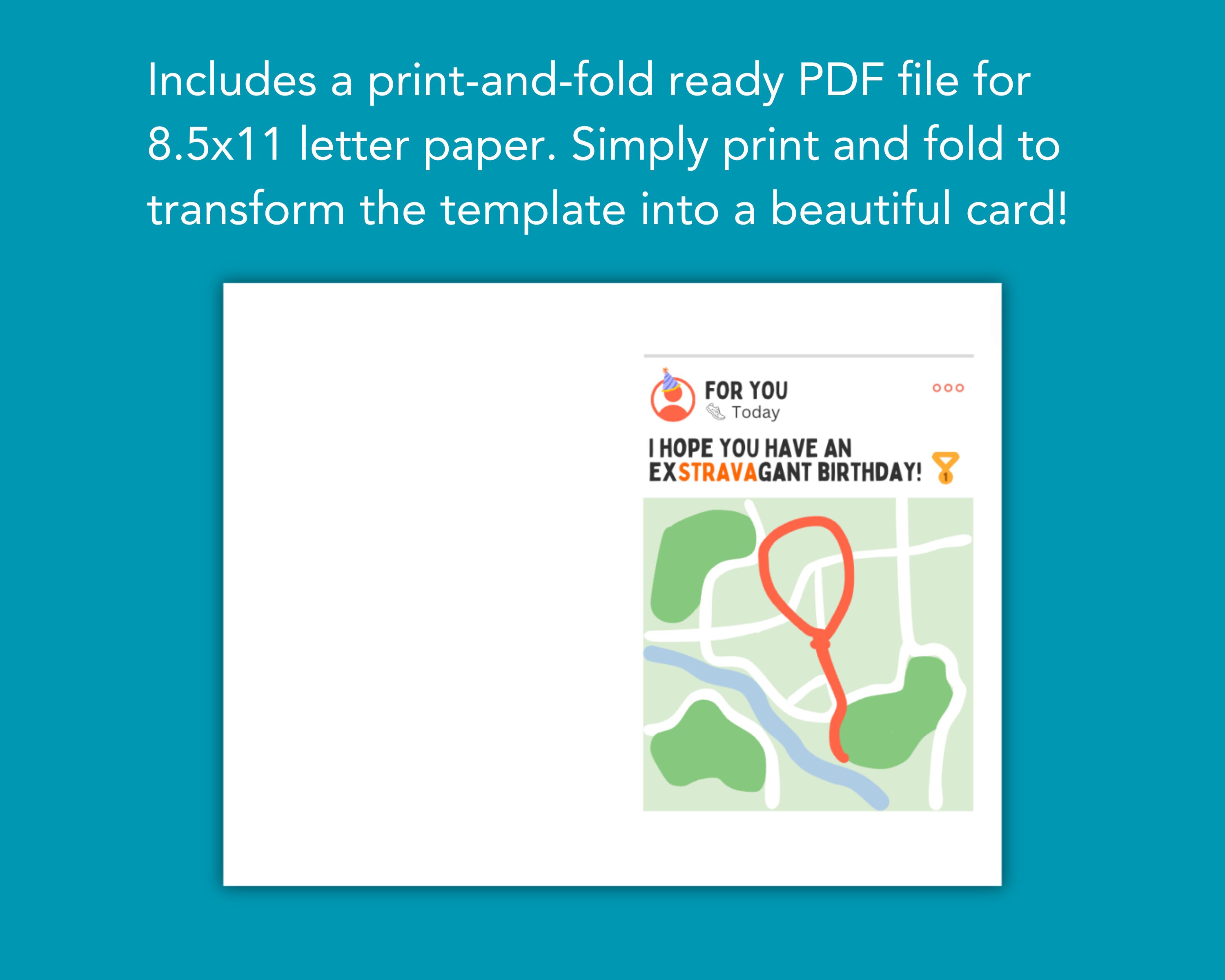 Printable Strava Birthday Card for Runner | Punny Strava Runner's ...