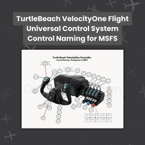 Turtle Beach VelocityOne Flight Universal Control System Naamgeving besturing voor MSFS |  Afdrukbare VelocityOne-controllerkaart voor Flight Sim