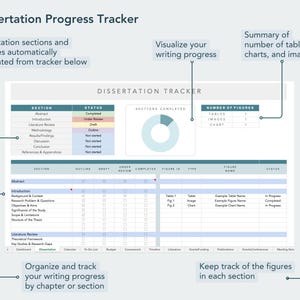 research dissertation writing tracker in excel