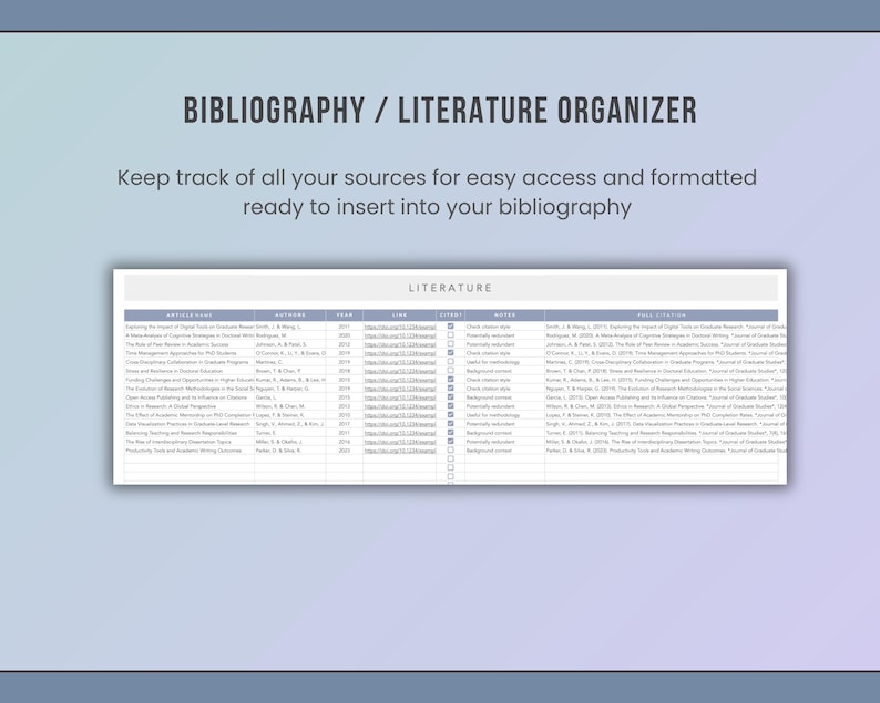 Dissertation Writing Tracker – Google Sheets & Excel | Thesis Progress ...