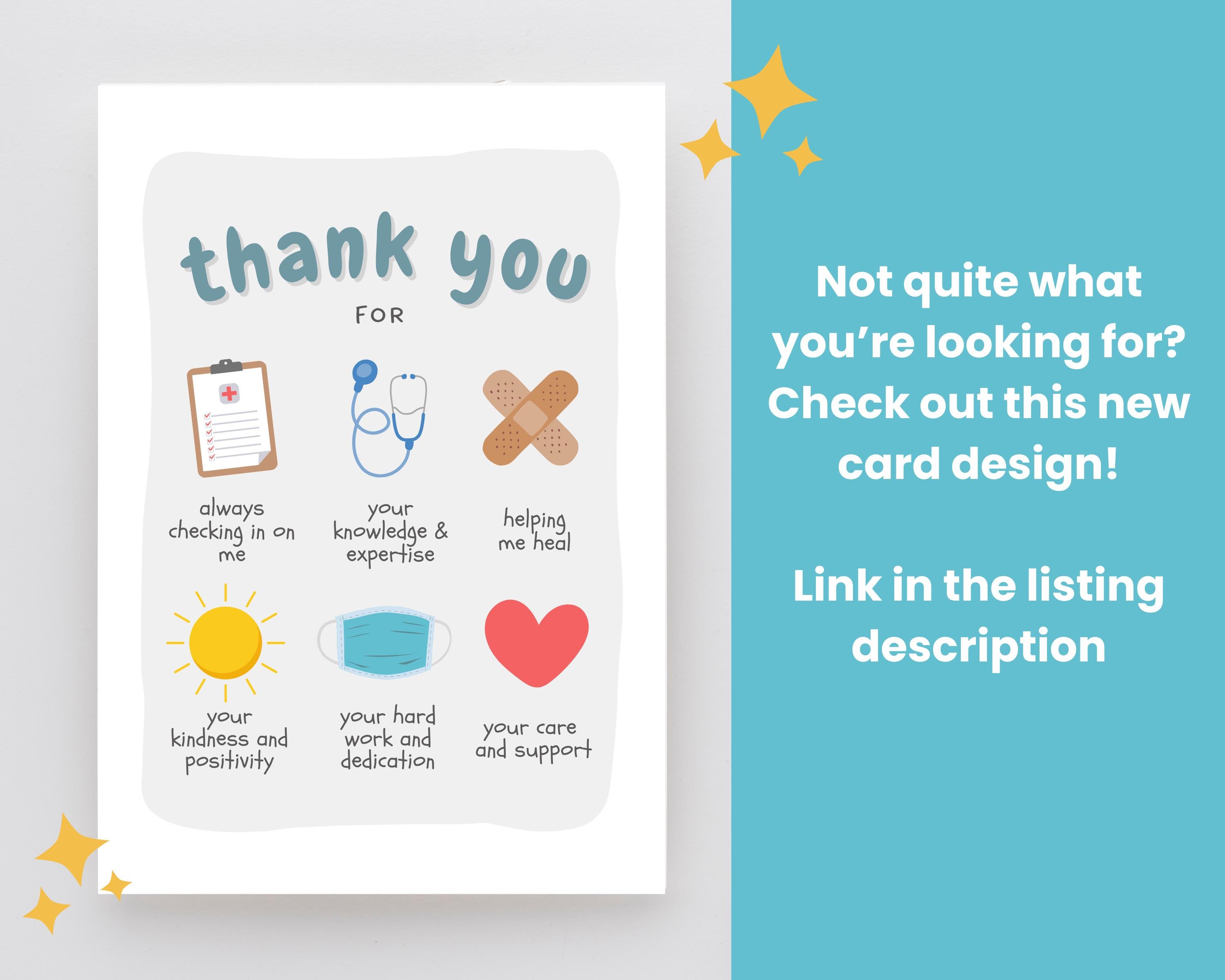 Printable Thank You Card for Nurse, Doctor, Healthcare Worker | Nurse  Appreciation, Healthcare Worker Thank You | Hospital Thank You Card - Etsy, image size:3000x2400
