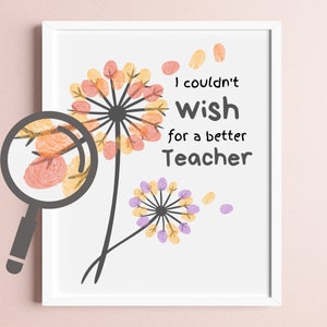 Carte de remerciement imprimable pour enseignants | Cadeau personnalisé de fin d'année scolaire pour enseignant, cadeau bricolage simple et bien pensé des enfants pour les enseignants