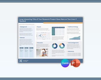Research Poster for STEM & Science | Editable Canva + PowerPoint Templates | A0 Landscape Academic Conference Poster