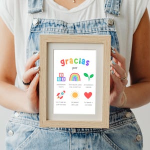 spanish teacher gift, gift for spanish daycare teacher card