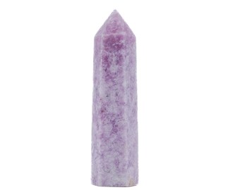 Lepidolite - Lepidolite polished tip, tower, lepidolite obelisk - purple altar crystal, lithotherapy accessory