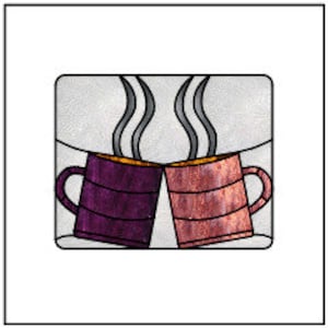 Coffee Buddies Stained Glass PATTERN