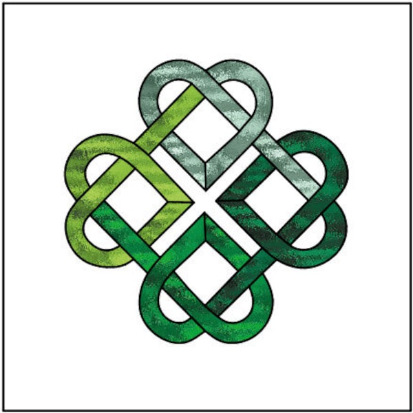 Celtic Shamrock Hearts Suncatcher PATTERN