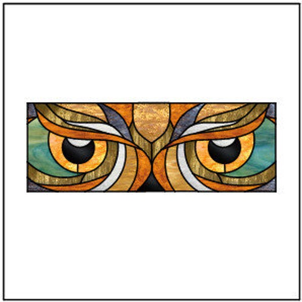 Owl Eyes Stained Glass Pattern