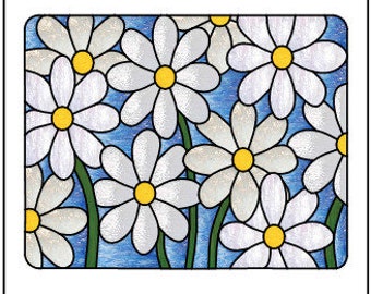 Motif de vitraux Bloomin Daisies