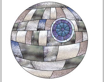 Death Star Stained Glass Panel PATTERN