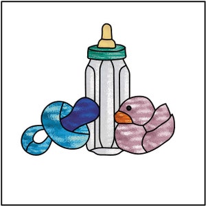Baby Shower Stained Glass Pattern