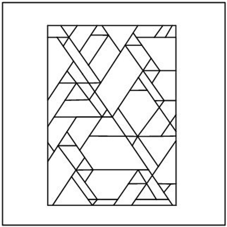 Mondrian Triangles Stained Glass PATTERN Etsy