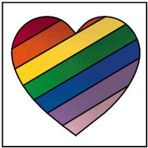 Rainbow Heart Stained Glass PATTERN