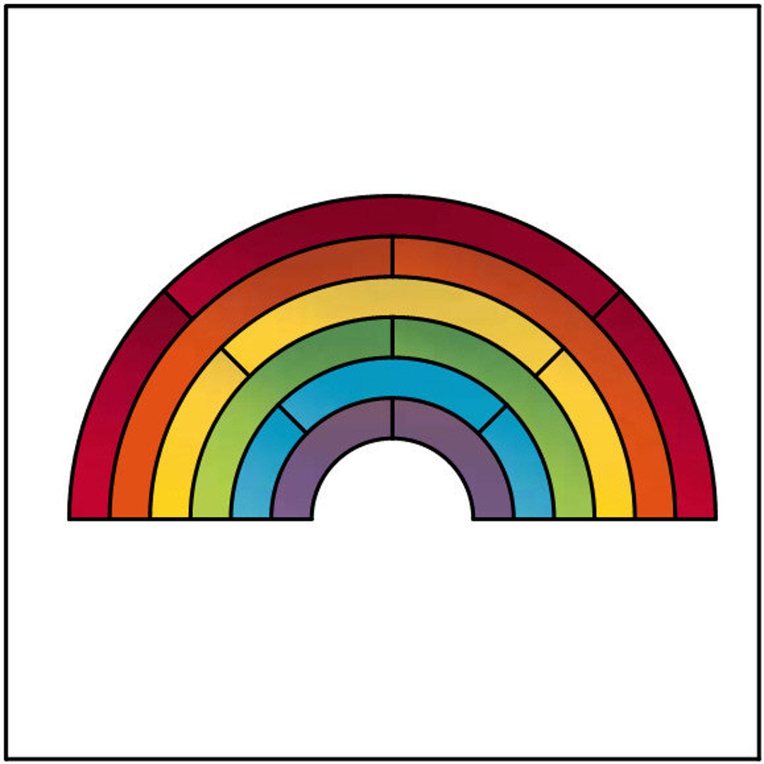 Rainbow Stained Glass Pattern - Etsy