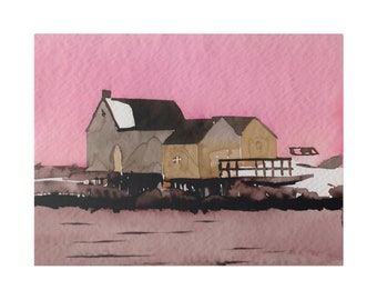 South Portland Fish Shacks Canvas AI