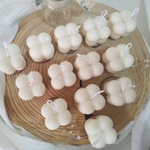 Mini Bubble Candle Bulk, Mini Bubble candle party favors, Bubble candle Wedding Favors, Bridal Shower favor, NATURAL color, Handmade Soy Wax
