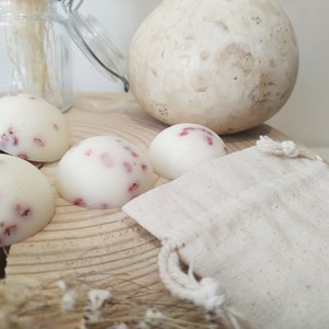 Cire de soja fondante hautement parfumée | Cire de soja végétalienne fondante | Sans additifs | Sans colorants | avec des éléments botaniques | 12 g x 4 unités | Cadeaux pour elle