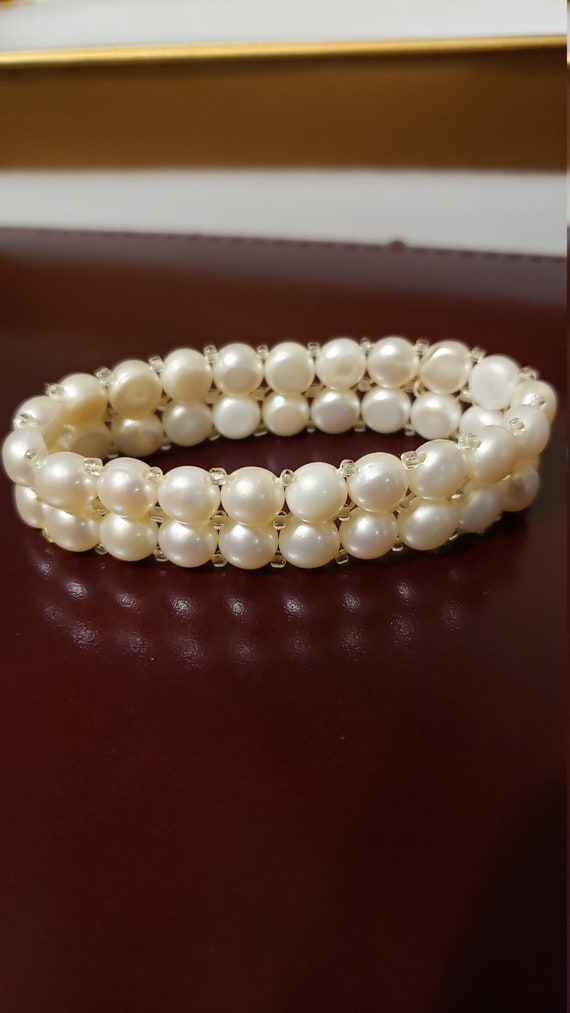 Double Strand Real Pearl Bracelet