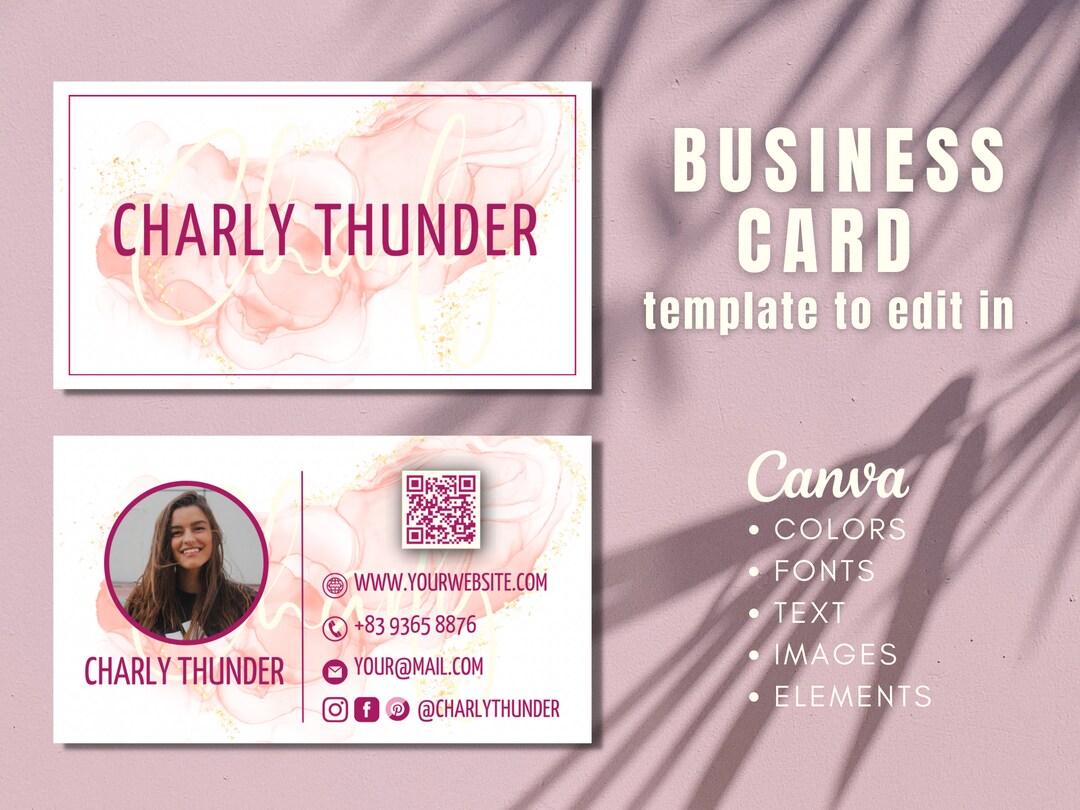 Simple Business Card Template Elegant Business Card With QR Code