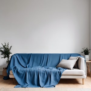 Linen Couch Cover  Upgrade Your Living Room Decor - Extra Large Linen Couch Cover, Natural sofa cover, Sectional couch cover, Big bed cover