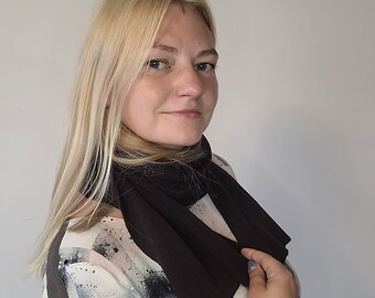 BUFANDA DE LANA MERINO Natural 100% merino Súper liviana pero lo suficientemente cálida para otoño e invierno Extra suave Lavable Para mujeres y hombres