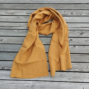 Linen Scarf unisex . Women Men, mom gift , flax scarf stole , large or skinny , Linen Gauze sheer Scarf mothers day gift from daughter 3. cinamon