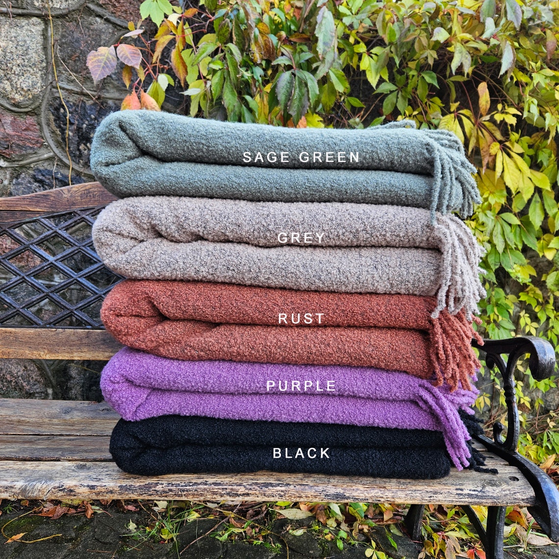 Rust Wool Blanket Poncho With Hood Kiruna Hooded Cape Ruana With ...