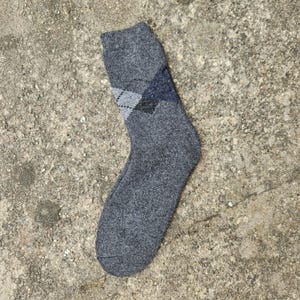 MERINO WOOL Socks thicker - Size EUR 39-42 43-46 Men Unisex Classic Gray - Nordic walking socks Hiking everyday warm socks
