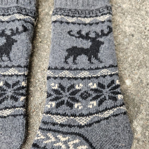 HENKi 3 paar wollen sokken heren dames warm zacht alpacawol sokken thermosokken warme pluizige sokken koude sokken, Meerkleurig., 43-46 EU