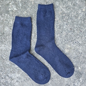 Thin Merino Wool Socks - Size EUR 35-38 39-42 Nordic warm socks for men or women Unisex Hiking Running everyday Navy