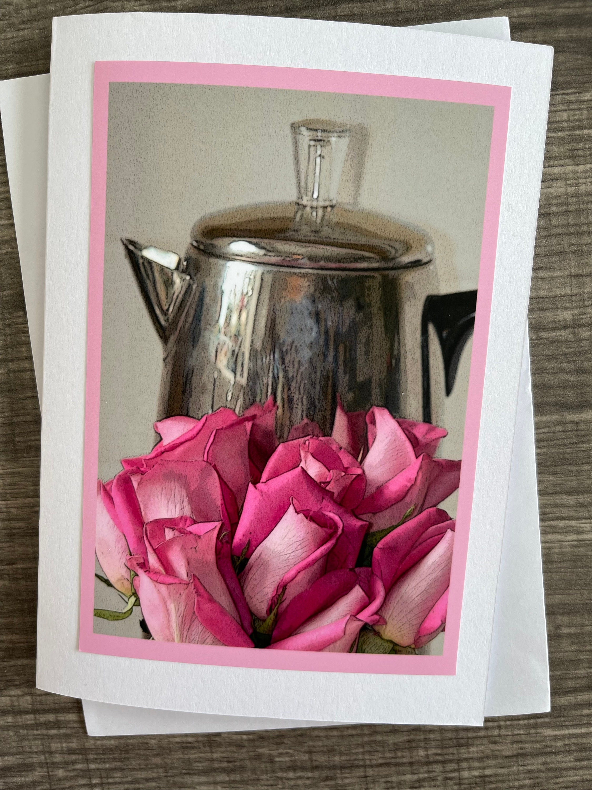Coffee Percolator Greeting Card With 