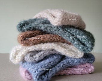 Alpaca Wool Blend Headband Twist Knot Knit Ear Warmer, Women 