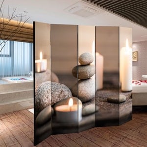 Scherm - Zen Stones / Kamerverdeler / Dubbelzijdig scherm / Diverse afwerkingen