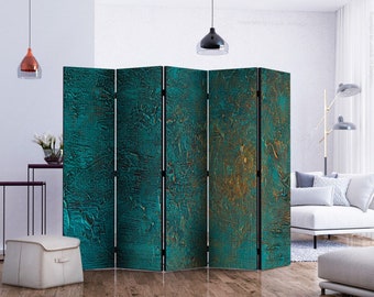 Schermo – Immense Blue Gaze / Divisorio per ambienti / Schermo bilaterale / cornice in legno / varie finiture