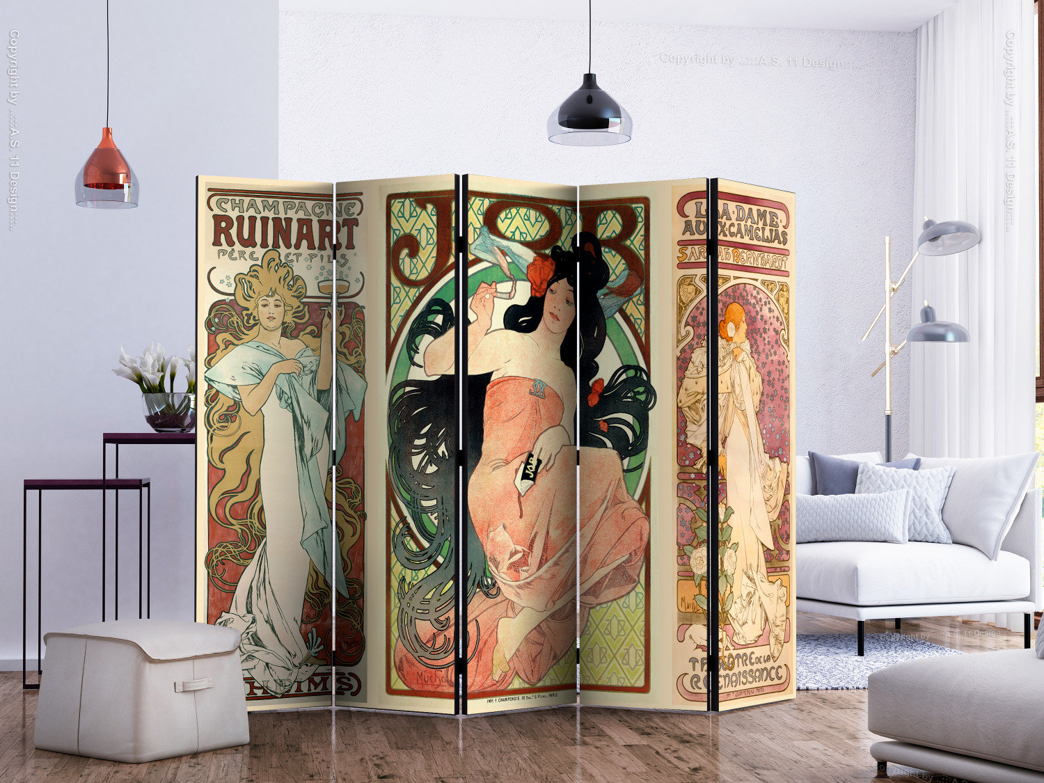 Alphonse Mucha, The Seasons, 4 Lithographs sold at auction