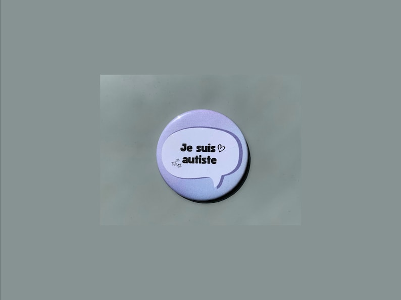 Badge à épingle pour sensibilisation handicap invisible ou maladie invisible santé mentale neuroatypie image 3