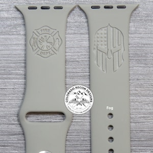 Bombero Spartan/Maltese Cross Silicone Band / Apple Watch Compatible 38/40/41mm, 42/44/45mm, Serie 1,2,3,4,5,6,7,8