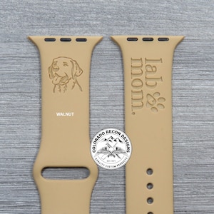 Correa de silicona grabada con láser para mamá de perro / Compatible con Apple Watch de 38/40/41 mm, 42/44/45 mm, Series 1, 2, 3, 4, 5, 6, 7, 8