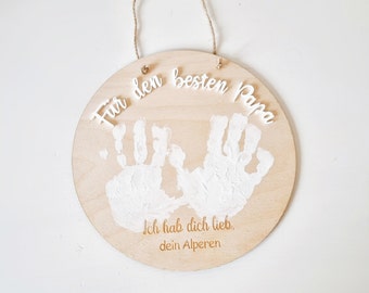 personalized gift handprint | Gift for Dad | Gift for mom