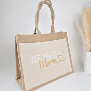 Jute Tasche Muttertag Geschenk für Mama Muttertagsgeschenk Jute Shopper Bild 2