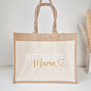 Jute Tasche Muttertag Geschenk für Mama Muttertagsgeschenk Jute Shopper Bild 3