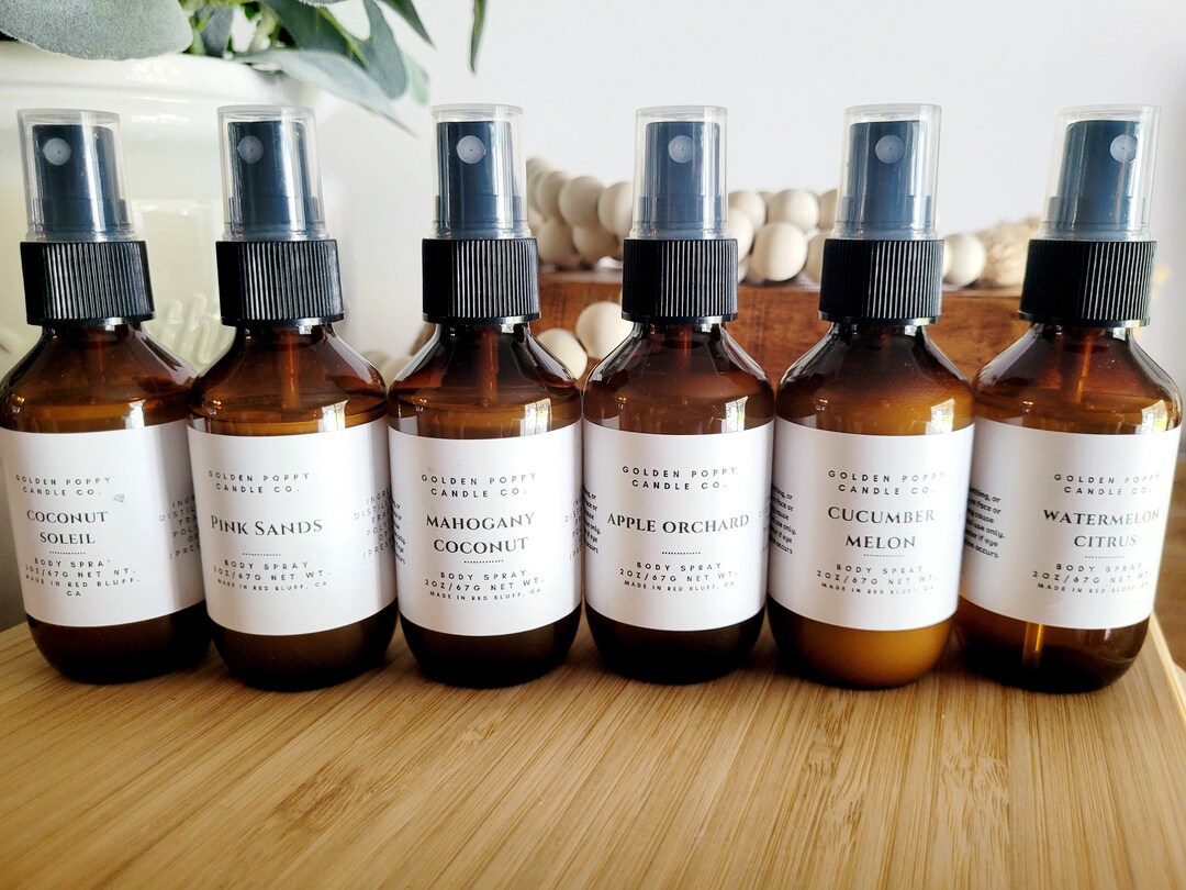 Body Spray Travel Size Body Spray Choose Your Scent Perfume Etsy